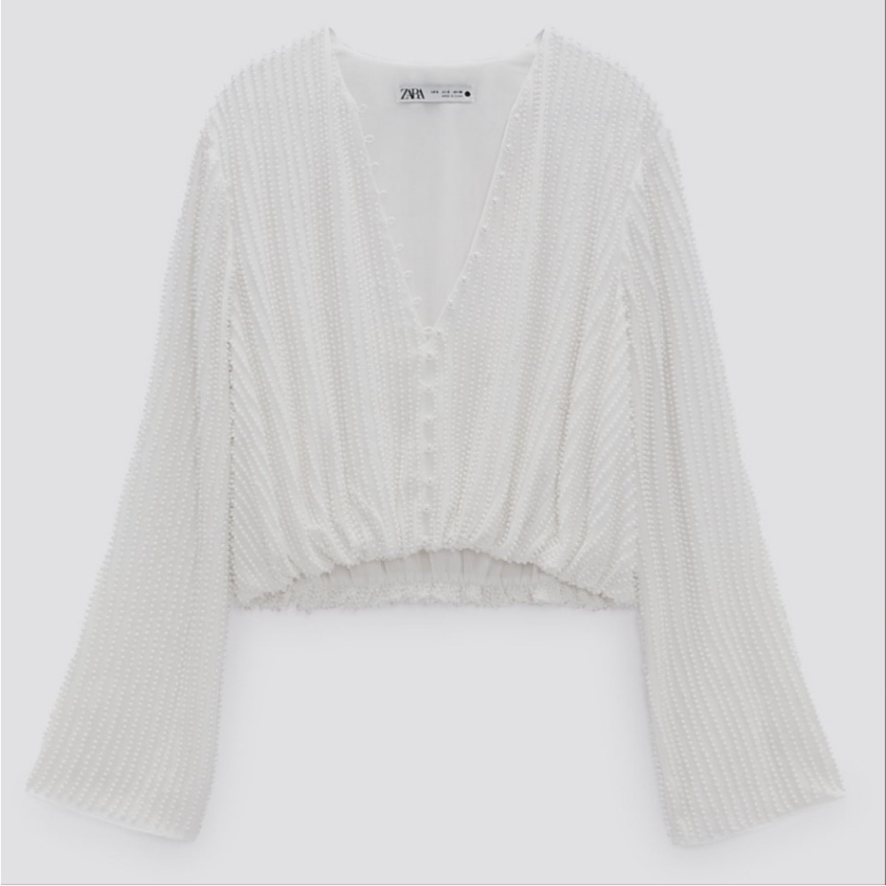 Stunning Zara pearl beaded top